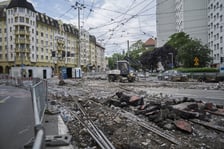 Wymiana rozjazdów tramwajowych na skrzyżowaniu Dubois z Pomorską (Nadodrze), 7 lipca 2025