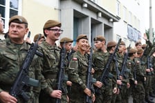 Przysięga żołnierzy 16. Dolnośląskiej Brygady Obrony Terytorialnej