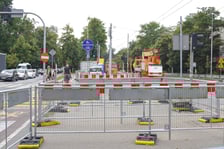 <p>Remont tor&oacute;w na skrzyżowaniu ulic Powstańc&oacute;w Śląskich z Jastrzębią, 26.07.2025</p>