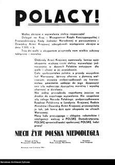 Ulotka dowództwa Armii Krajowej