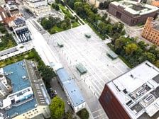 Plac Wolności we Wrocławiu przed rozpoczęciem remontu - sierpień 2025 r.