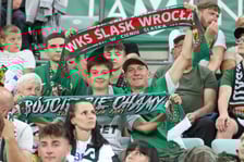 Kibice na Tarczyński Arena na meczu Śląska Wrocław z Miedzią Legnica
