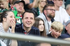 Kibice na Tarczyński Arena na meczu Śląska Wrocław z Miedzią Legnica