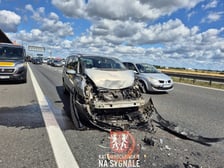 <p>Wypadek na AOW - zderzyły się trzy samochody (24 sierpnia)</p>