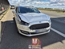 <p>Wypadek na AOW - zderzyły się trzy samochody (24 sierpnia)</p>