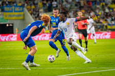 <p>Kibice na meczu Ukraina - Francja na Tarczyński Arenie we Wrocławiu</p>