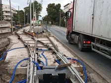 Budowa mijanki na ul. Przyjaźni. 16 września 2025 r.