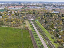 <p>Widok na teren budowy Wschodniej Obwodnicy Wrocławia od strony ul. Grota-Roweckiego&nbsp;</p>