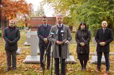 <p>Podczas konferencji prasowej przedstawiciele IPN i Miasta opowiadali o planach dotyczących tego miejsca</p>