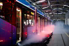 Prezentacja pierwszej zmodernizowanej Skody 19T na zajezdni Borek