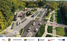 Wizualizacja trasy autobusowo-tramwajowej na Swojczyce - przebudowana pętla "Sępolno"