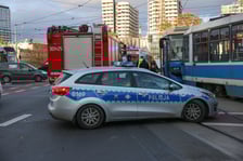 Zderzenie tramwajów na pl. Jana Pawła II.