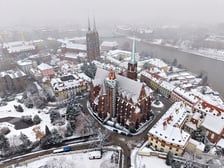 Widok na Ostrów Tumski we Wrocławiu