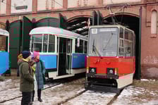 <p>Tramwajowe Mikołajki w zajezdni Popowice, zdjęcie archiwalne.</p>