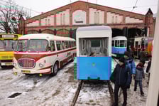 <p>Tramwajowe Mikołajki w zajezdni Popowice, zdjęcie archiwalne.</p>