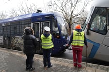 Awaria tramwaju linii nr 20 na Podwalu