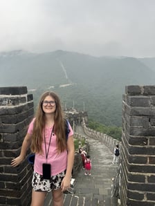 13-letnia Joanna Gubała podczas podróży po Chinach