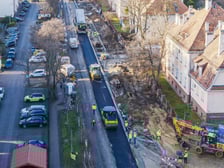 Prace przy przebudowie ulicy Koszarowej. Zdjęcie z poniedziałku 8 grudnia