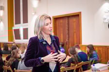 Szkolenie w ramach programu "Bezpieczny Wrocław" w I LO we Wrocławiu