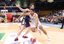 Mecz Orlen Basket Ligi - Śląsk Wrocław - Dziki Warszawa w hali Orbita (23 grudnia 2025 r.).