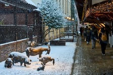 Stare Miasto we Wrocławiu pod śniegiem 31 grudnia 2025