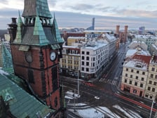 Opustoszały Wrocław w noworoczne przedpołudnie 1 stycznia 2026 roku