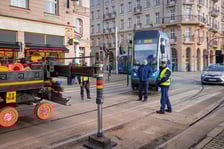 <p>Wykolejenie tramwaju przy ul. Piłsudskiego, 06.01.2026</p>