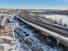 Estakady na Alei Sobieskiego - widok z lotu ptaka