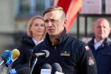 <p>mł. bryg. Tomasz Szwajnos, zastępca komendanta miejskiego Straży Pożarnej we Wrocławiu,&nbsp;</p>