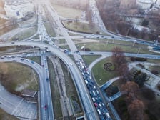 Utrudnienia, wypadek na Placu Społecznym