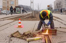 Naprawa torowiska przy ul. Legnickiej