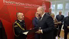 st. bryg. Piotr Znamirowski i  Jacek Sutryk, prezydent Wrocławia