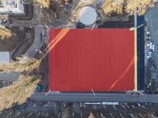 ZSP na Zwycięskiej w trakcie budowy, grudzień 2025 (widok z góry)