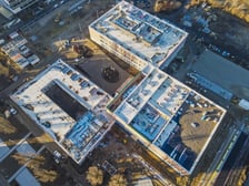 ZSP na Zwycięskiej w trakcie budowy, grudzień 2025 (widok z góry)