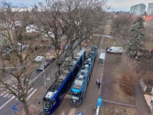 <p>Trasa planowanej drogi rowerowej wzdłuż ulicy Olszewskiego&nbsp;</p>