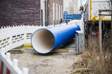 Trwają prace po awarii magistrali na ul. Traugutta - sobota 21 lutego 2026 r.