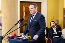 Michał Młyńczak, wiceprezydent Wrocławia podczas konferencji prasowej ws. planów remontowych na 2026 r.