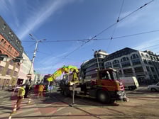 <p>Wykolejenie tramwaju na Kazimierza Wielkiego i Ruskiej</p>