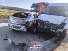 Zderzenie 4 samochodów na autostradzie A4, 27.02.2026 r.