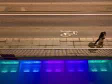 <p>Podświetlone Mosty Uniwersyteckie. Widok po zmroku. Wrocław, 28.02.2026</p>