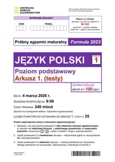 Arkusz: matura próbna 2026 z języka polskiego, poziom podstawowy - 4 marca 2026 r.
