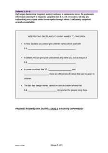 Arkusz próbnej matury z języka angielskiego 2026