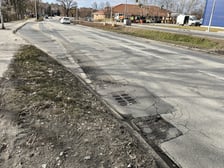 <p>Ulica Kiełczowska przed remontem, marzec 2026</p>