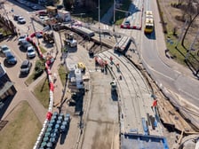 Remont torowiska w rejonie skrzyżowania Glinianej z Borowską