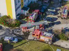 Pożar magazynu  na terenie Wojewódzkiego Szpitala Specjalistycznego we Wrocławiu przy ulicy Kamieńskiego