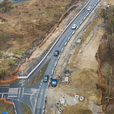 Budowa trasy autobusowo-tramwajowej na Swojczyce. Zdjęcie z 16 marca 2026 r.