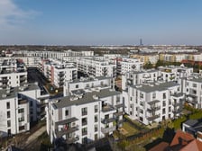 <p>Osiedle Klecina, widok z drona</p>