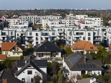 <p>Osiedle Klecina, widok z drona</p>