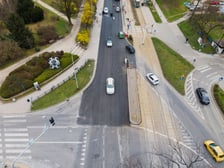 Ulica Grabiszyńska z nową nawierzchnią (zdjęcie z poniedziałku 23 marca)