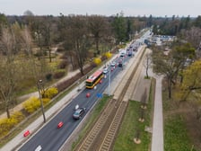 Ulica Grabiszyńska z nową nawierzchnią (zdjęcie z poniedziałku 23 marca)